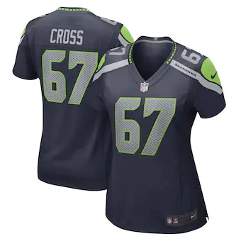 womens nike charles cross college navy seattle seahawks gam